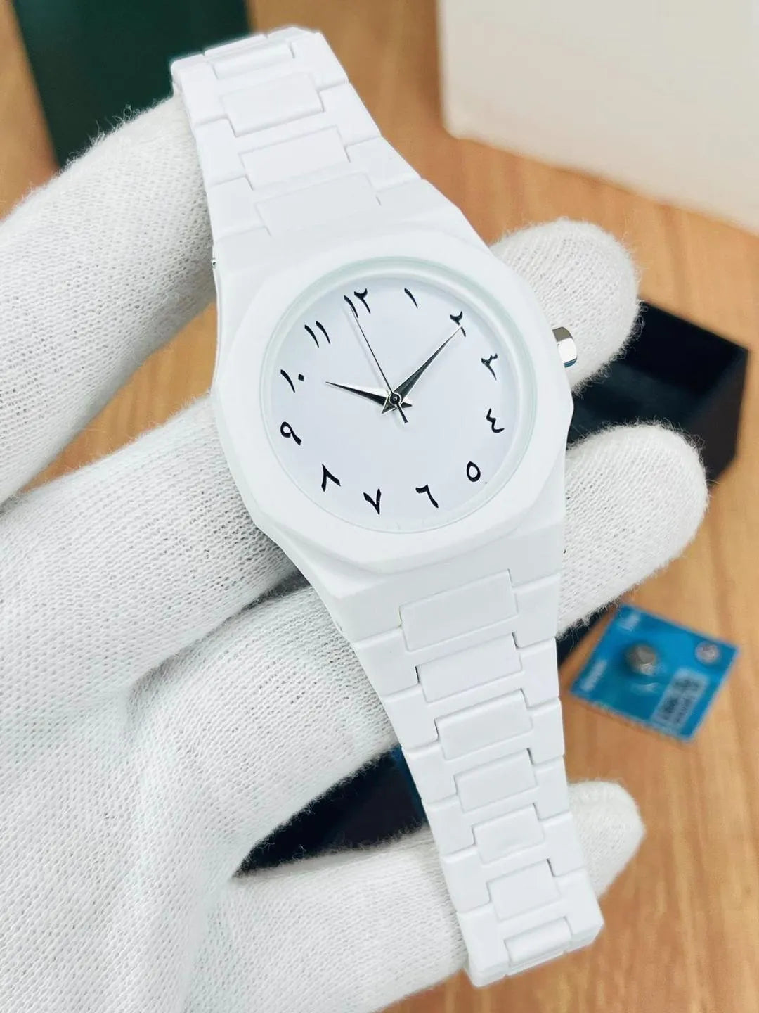Arabic Aura Watch White